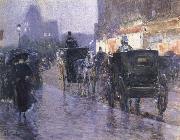 Childe Hassam Horse Drawn Coach at Evening Spain oil painting artist
